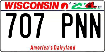 WI license plate 707PNN
