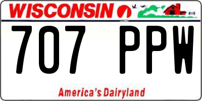 WI license plate 707PPW