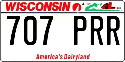 WI license plate 707PRR