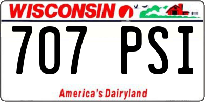 WI license plate 707PSI
