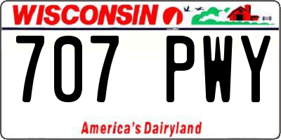 WI license plate 707PWY