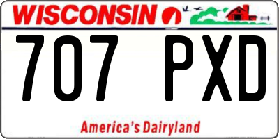 WI license plate 707PXD