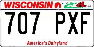 WI license plate 707PXF