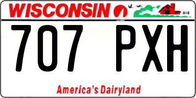 WI license plate 707PXH
