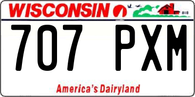 WI license plate 707PXM