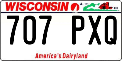 WI license plate 707PXQ