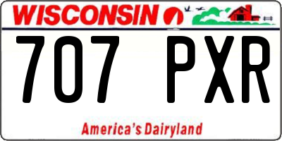 WI license plate 707PXR