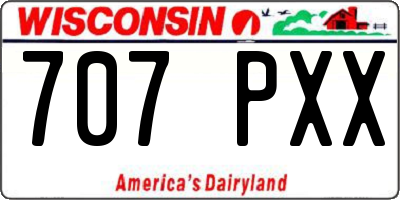WI license plate 707PXX