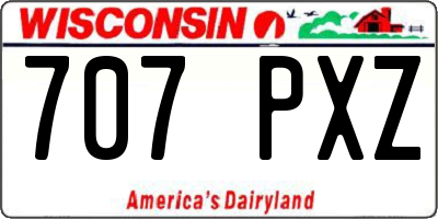 WI license plate 707PXZ