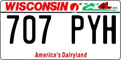 WI license plate 707PYH
