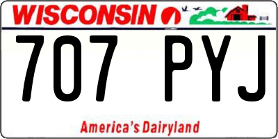 WI license plate 707PYJ