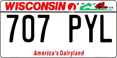 WI license plate 707PYL
