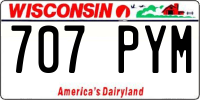 WI license plate 707PYM