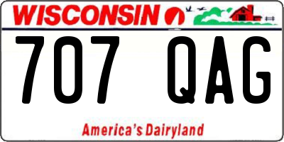 WI license plate 707QAG