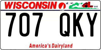 WI license plate 707QKY