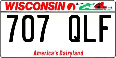 WI license plate 707QLF