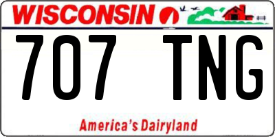WI license plate 707TNG