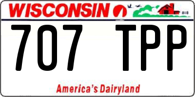 WI license plate 707TPP