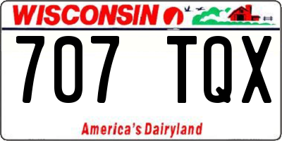 WI license plate 707TQX