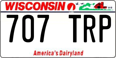 WI license plate 707TRP