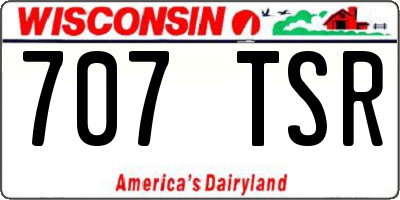 WI license plate 707TSR