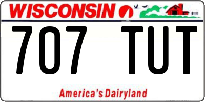 WI license plate 707TUT
