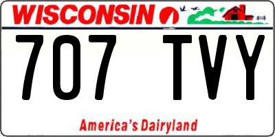 WI license plate 707TVY