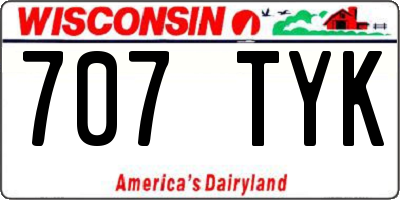 WI license plate 707TYK