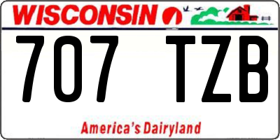 WI license plate 707TZB