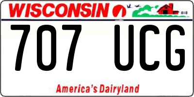 WI license plate 707UCG