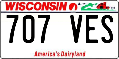 WI license plate 707VES