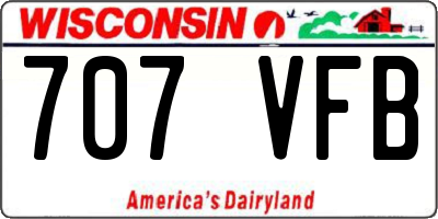 WI license plate 707VFB