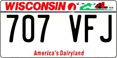 WI license plate 707VFJ
