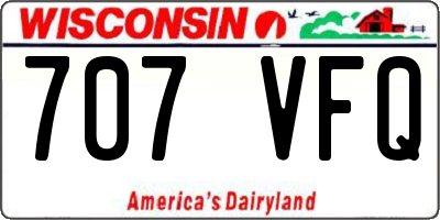 WI license plate 707VFQ