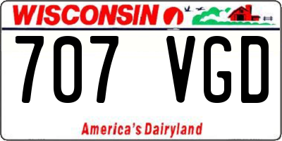WI license plate 707VGD