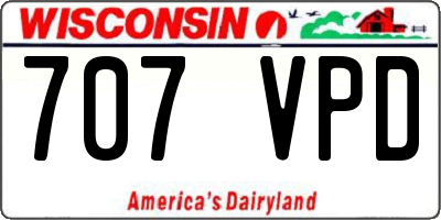 WI license plate 707VPD