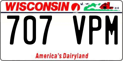 WI license plate 707VPM