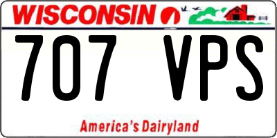 WI license plate 707VPS