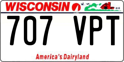 WI license plate 707VPT