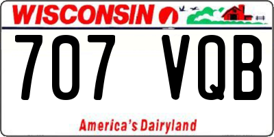 WI license plate 707VQB