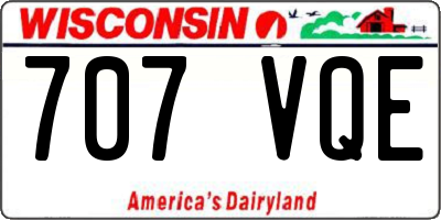 WI license plate 707VQE