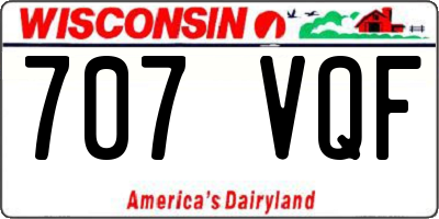 WI license plate 707VQF