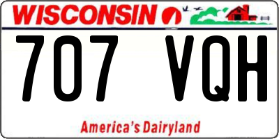 WI license plate 707VQH