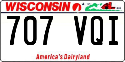 WI license plate 707VQI