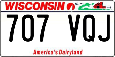 WI license plate 707VQJ