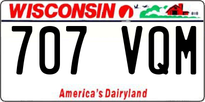 WI license plate 707VQM