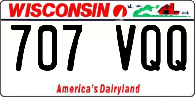 WI license plate 707VQQ