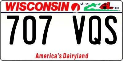 WI license plate 707VQS