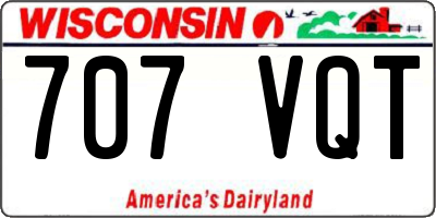 WI license plate 707VQT