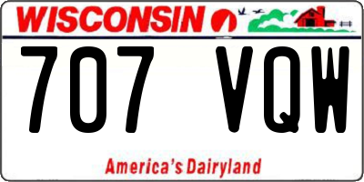 WI license plate 707VQW